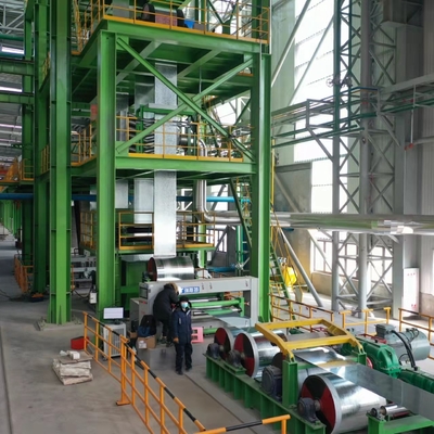 0.4-1.8mm 1250mm فرآیند خط گالوانیزه مداوم برای صنعت فولاد